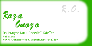 roza onozo business card